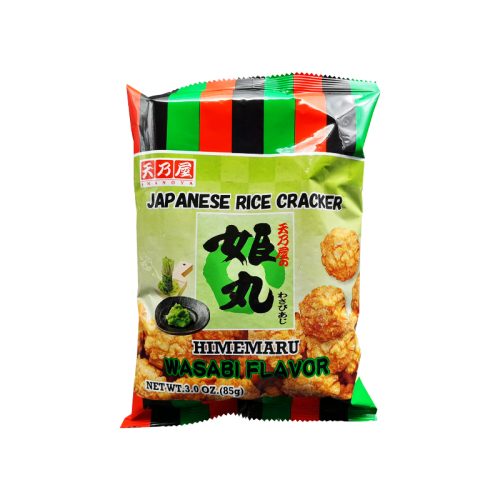 Amanoya Himemaru Japanese Rice Cracker Wasabi Flavour 85g