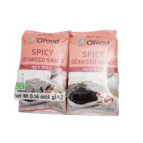 O'Food Seaweed Snack Spicy Flavour 2 Pack 8g