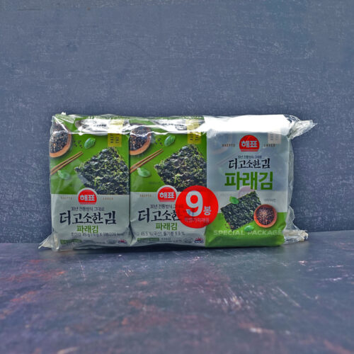 (Sajo) Haepyo Green Seaweed Seasoned Laver 9 pack 5g X9