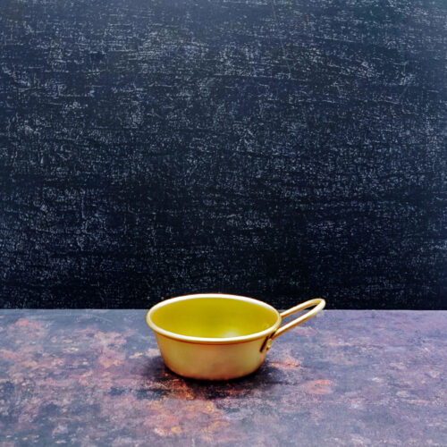 Yellow Metal Makgeolli Bowl with Handle